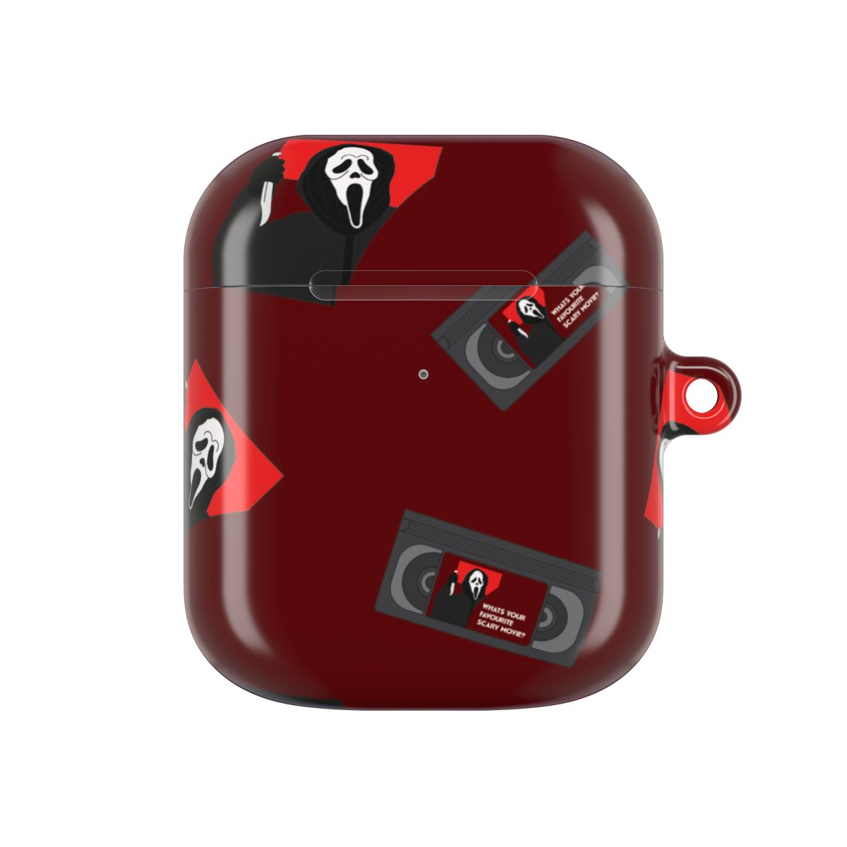 VHS & Ghostface Pattern AirPods Case