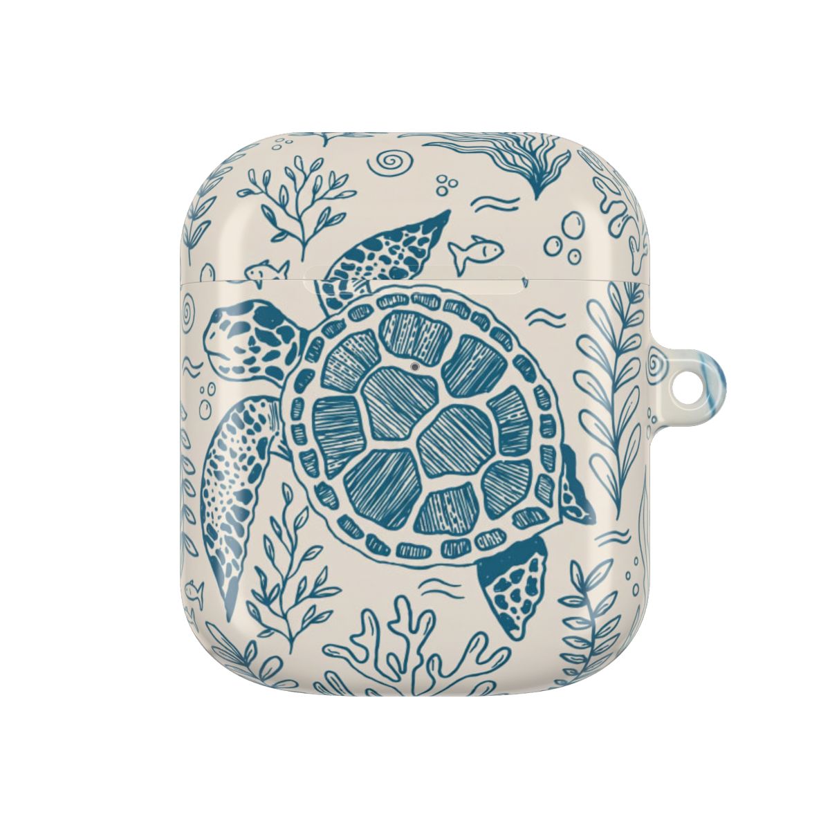 Teal Turtle Reef AirPods Case