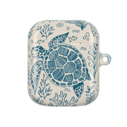 Teal Turtle Reef AirPods Case 1