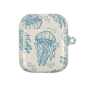 Teal Jellyfish Drift AirPods Case 1