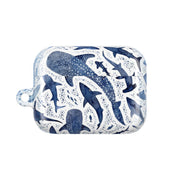 Indigo Watercolour Sharks AirPods Case 6