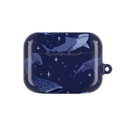 Navy Shark Pattern AirPods Case 5