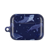 Navy Shark Pattern AirPods Case 6