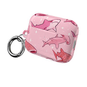 Pink Shark Pattern AirPods Case 7