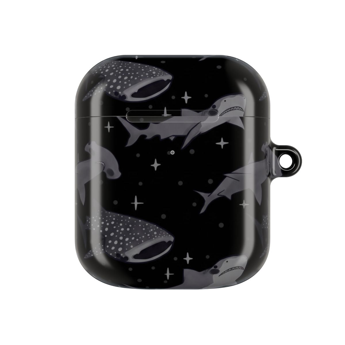 Black Shark Pattern AirPods Case