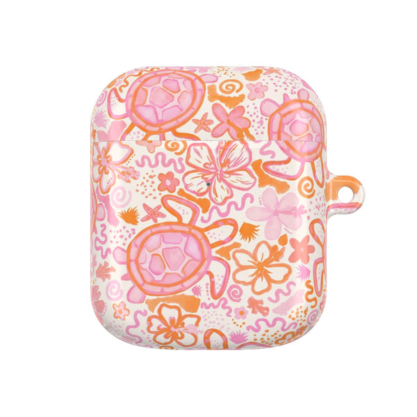 Coral Turtle Doodles AirPods Case - AirPods 1