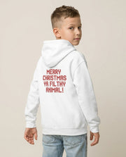Merry Christmas Ya Filthy Animal Kids Hoodie 1