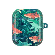Retro Sharks AirPods Case 1
