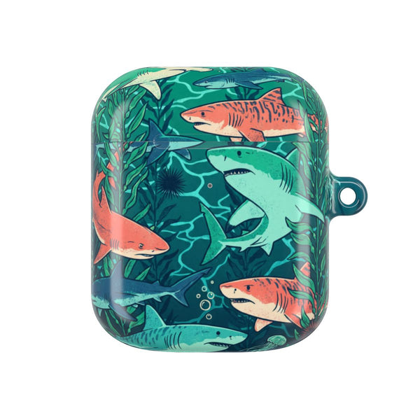 Retro Sharks AirPods Case - AirPods 1