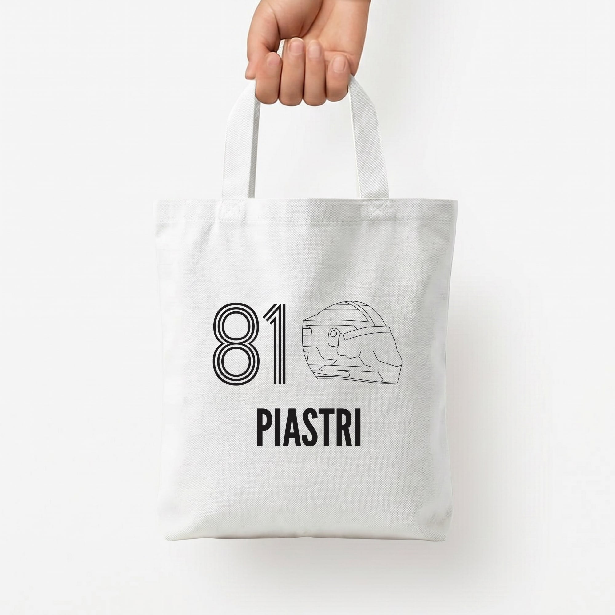 Piastri Helmet 2026 Tote Bag — White / Small