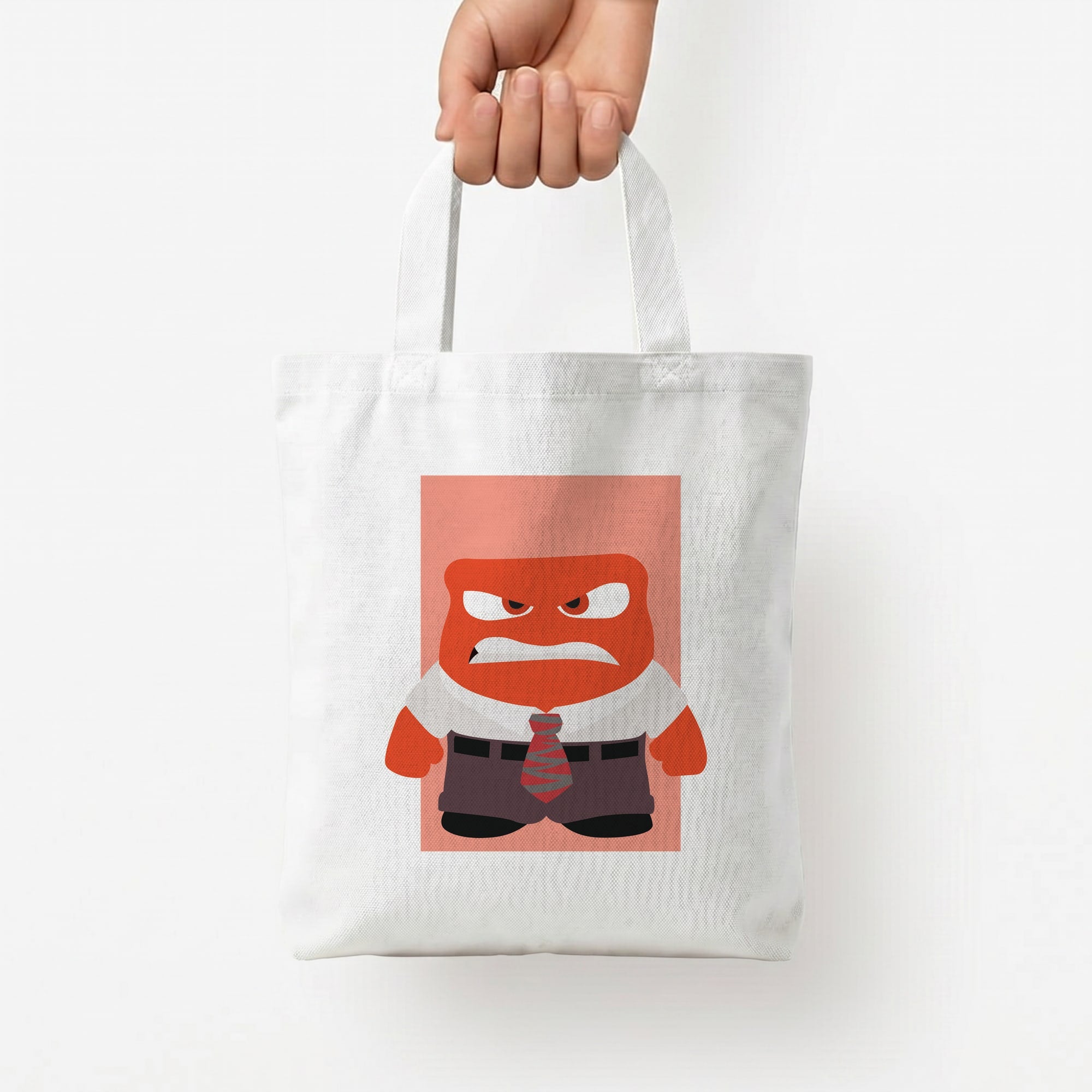 Anger - Inside Out Tote Bag — White / Small