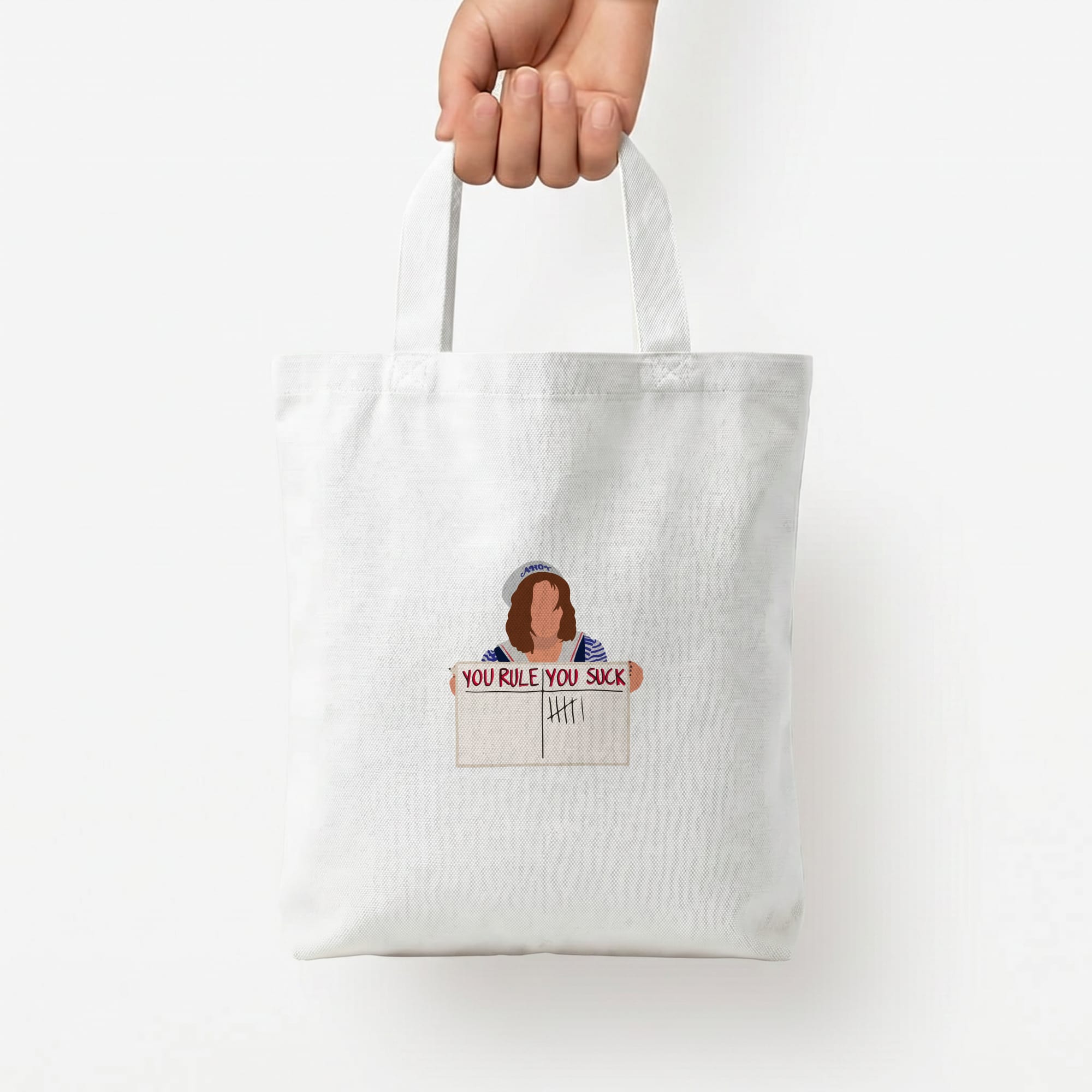 You Suck Tally Tote Bag — White / Small