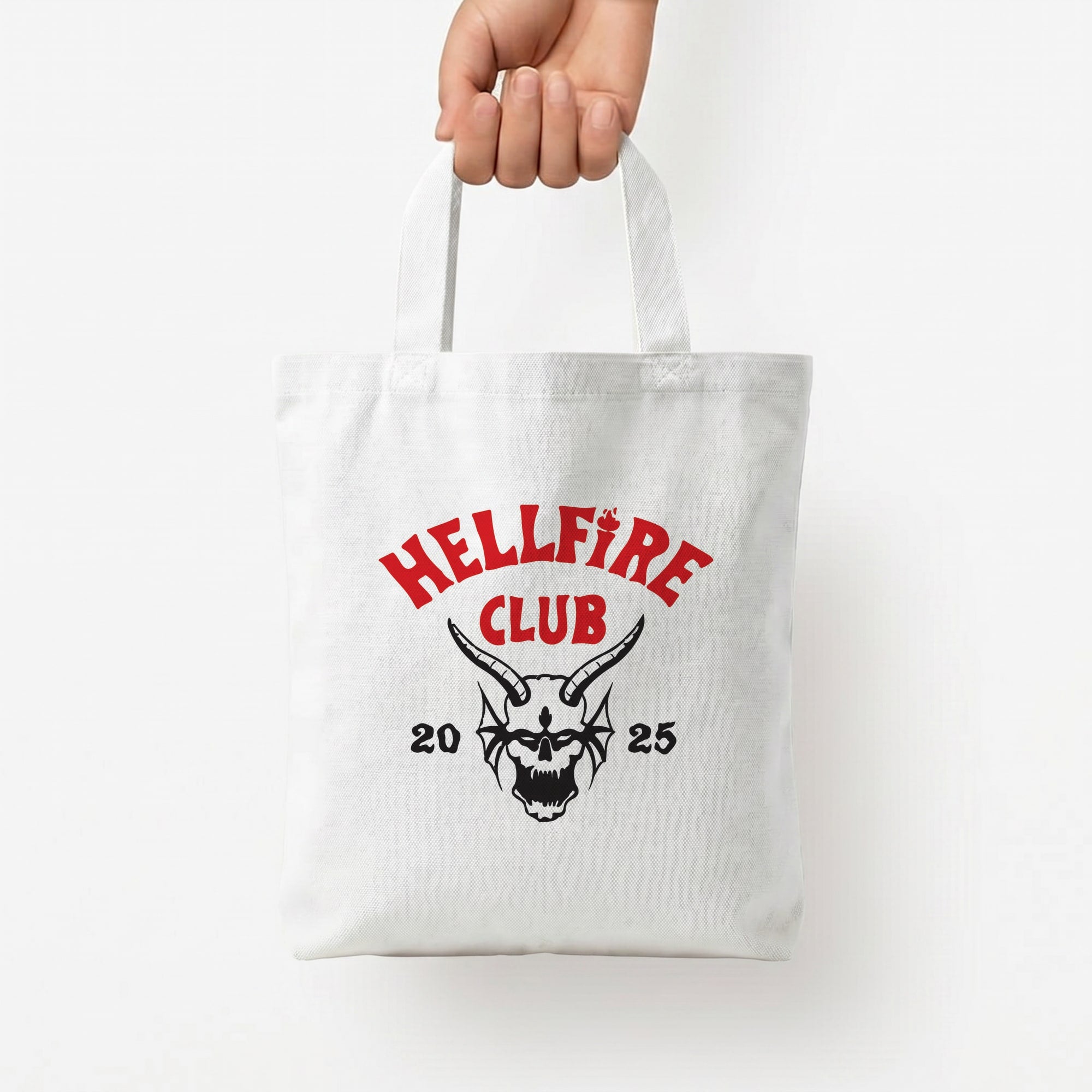 Hellfire Club 2025 Tote Bag — White / Small