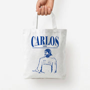 Carlos White And Blue Tote Bag 4
