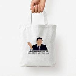 I Am Running Away From My Responsibilities Tote Bag — White / Small