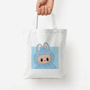 Cute Blue Notebook Monster Tote Bag 4