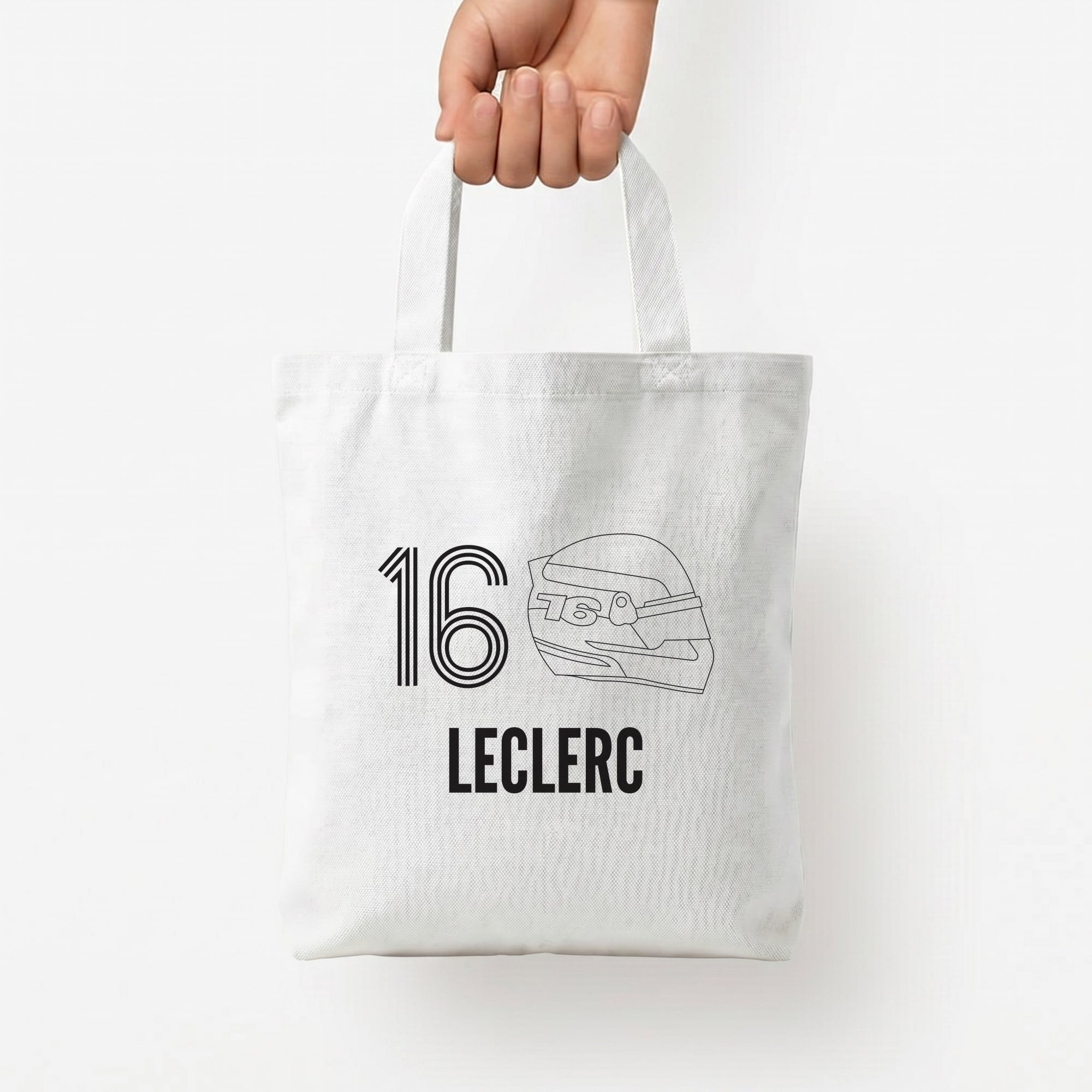 Leclerc Helmet 2026  Tote Bag — White / Small