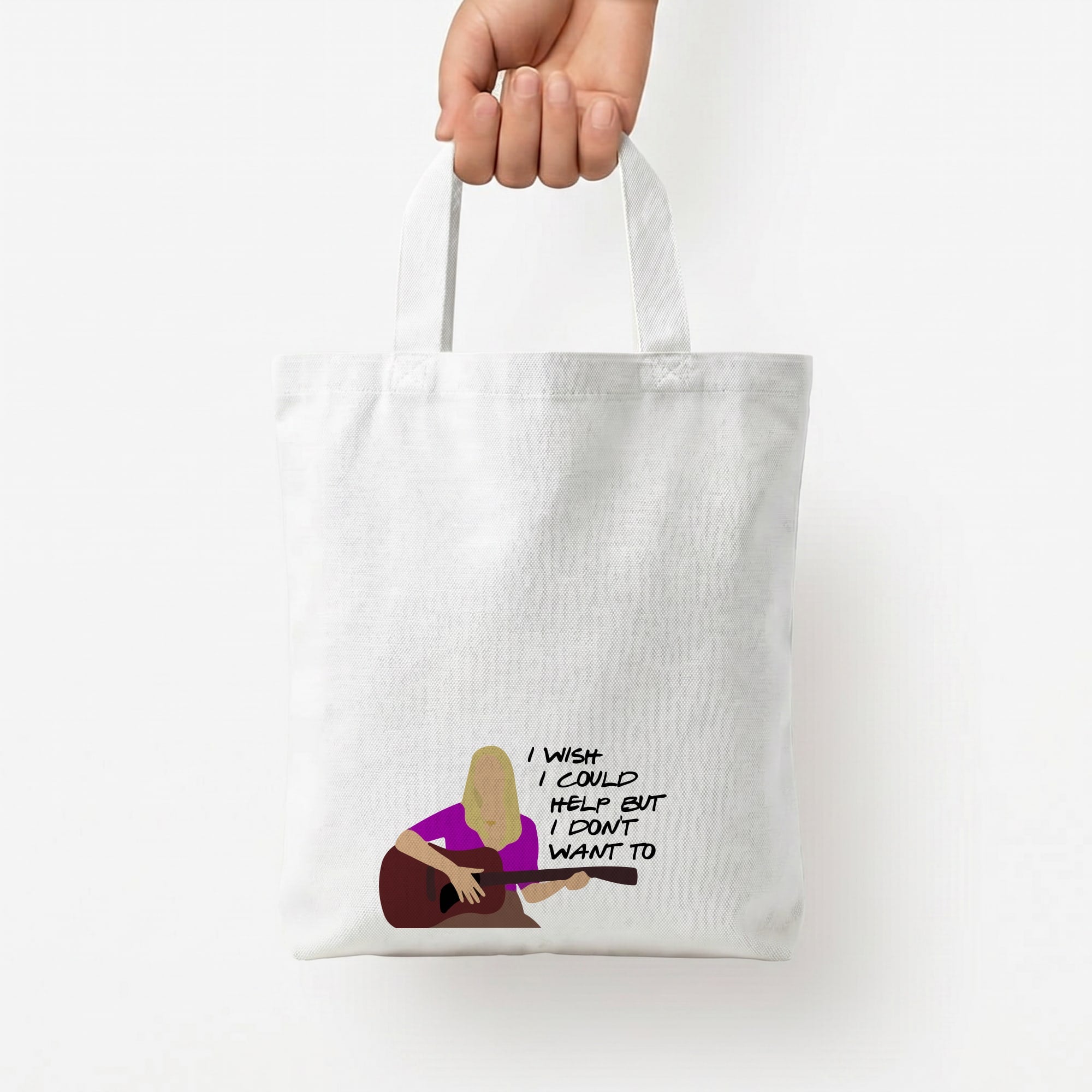 I Wish I Could Help But I Don't Want To Tote Bag — White / Small