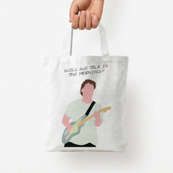 Will We Talk In The Morning Yellow Tote Bag — White / Small