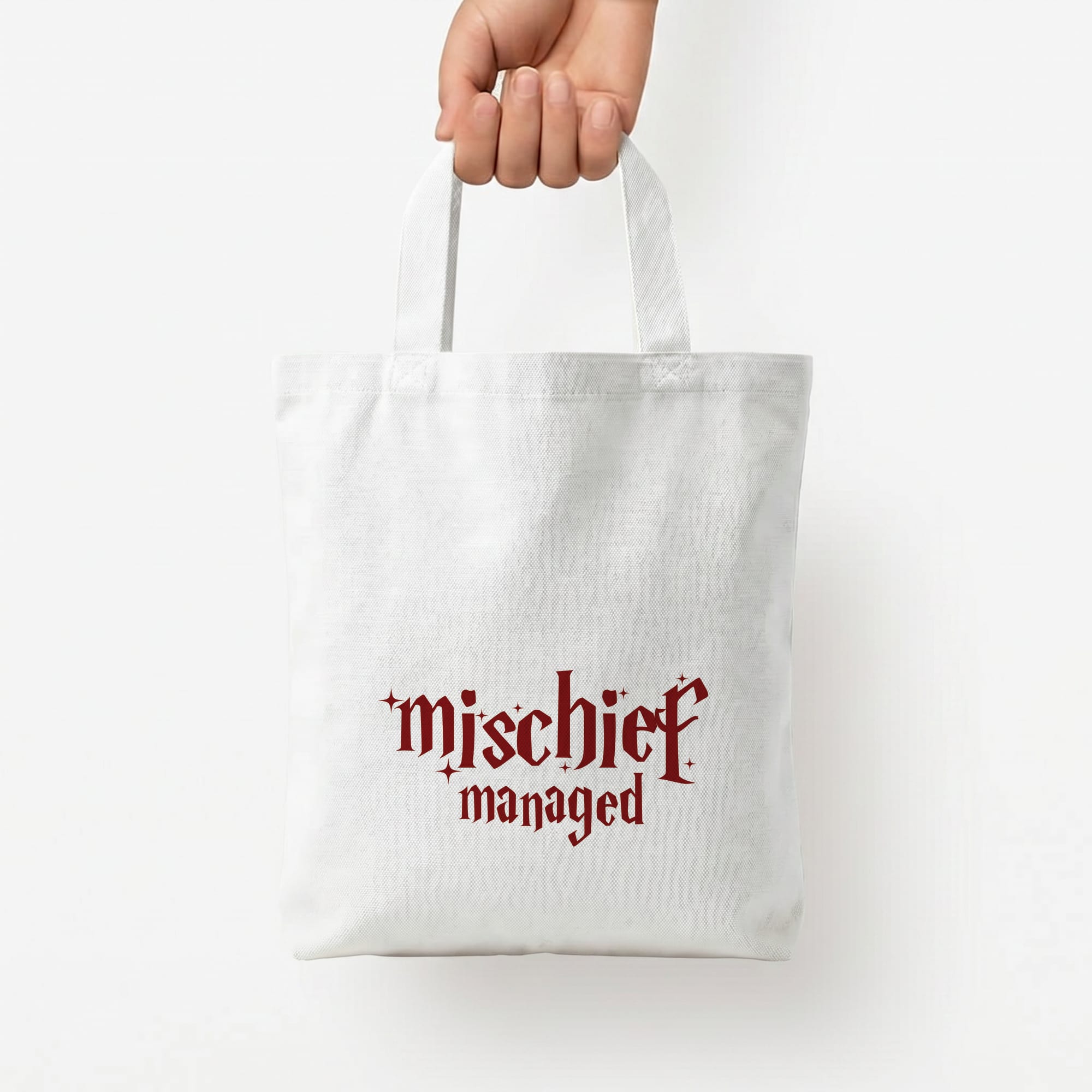Mischief Tote Bag — White / Small