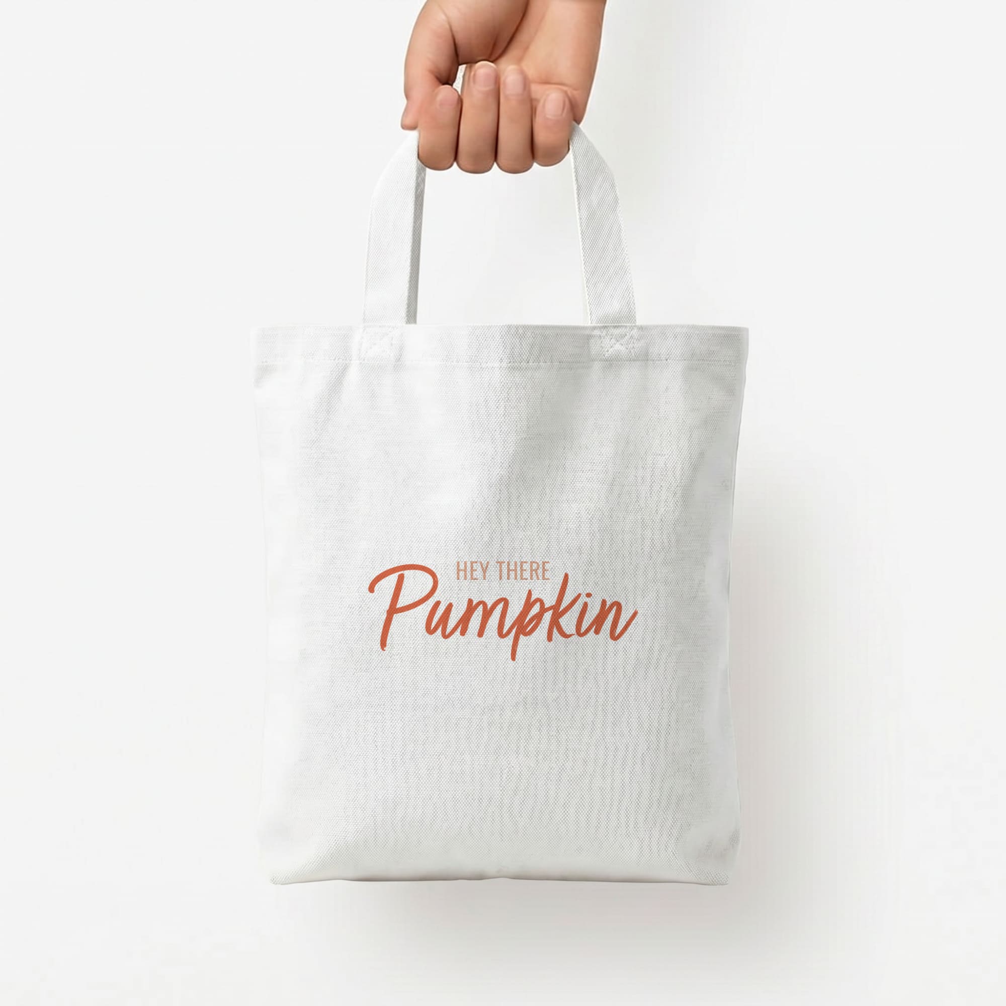 Hey There Pumpkin - Halloween Tote Bag — White / Small
