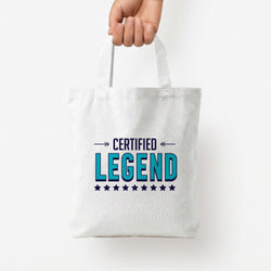 Certified Legend Tote Bag — White / Small