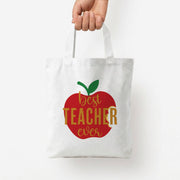 Apple Best Teacher Ever Tote Bag 4