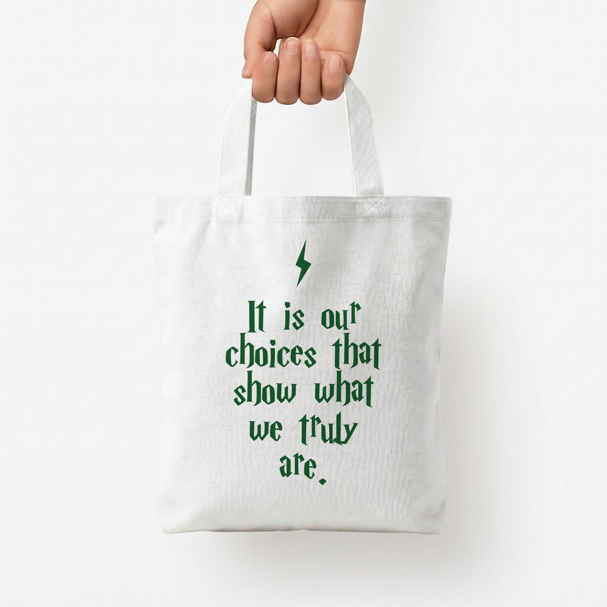 It Is Our Choices Tote Bag — White / Small