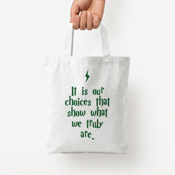 It Is Our Choices Tote Bag — White / Small