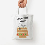 Cartoon Beagle Gingerbread House Tote Bag 4