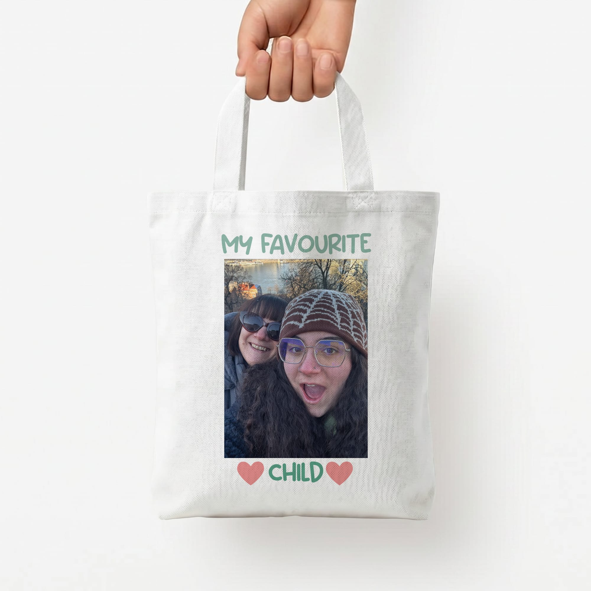My Favourite Child - Personalised Mother's Day Tote Bag — White / Small