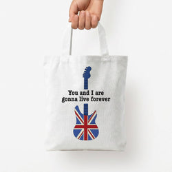 You And I Are Gonna Live Forever Tote Bag — White / Small