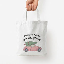 Driving Home For Christmas - Christmas Songs Tote Bag — White / Small