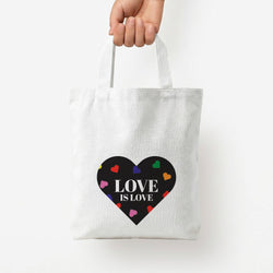 Love Is Love - Pride Tote Bag — White / Small