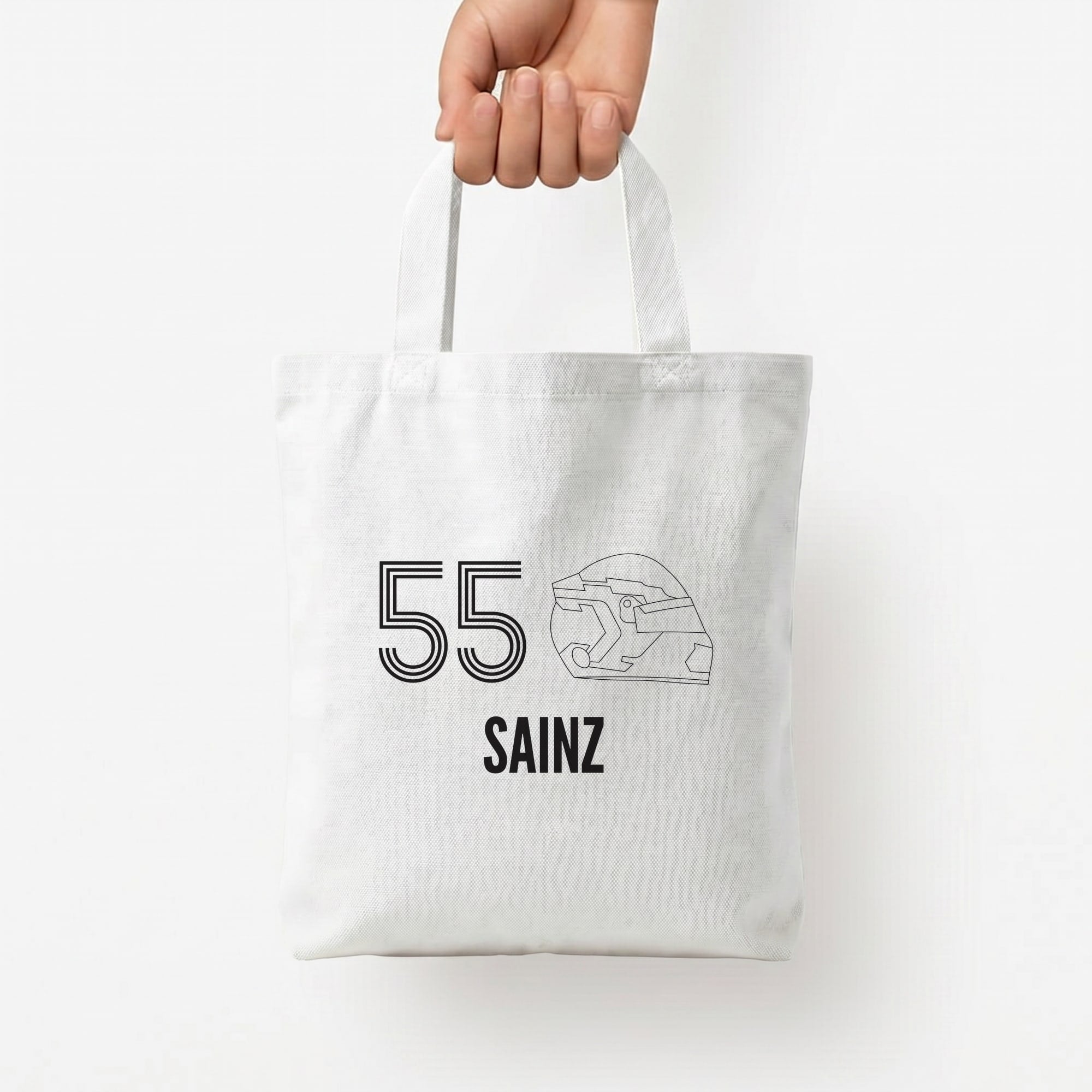 Sainz Helmet 2026 Tote Bag — White / Small