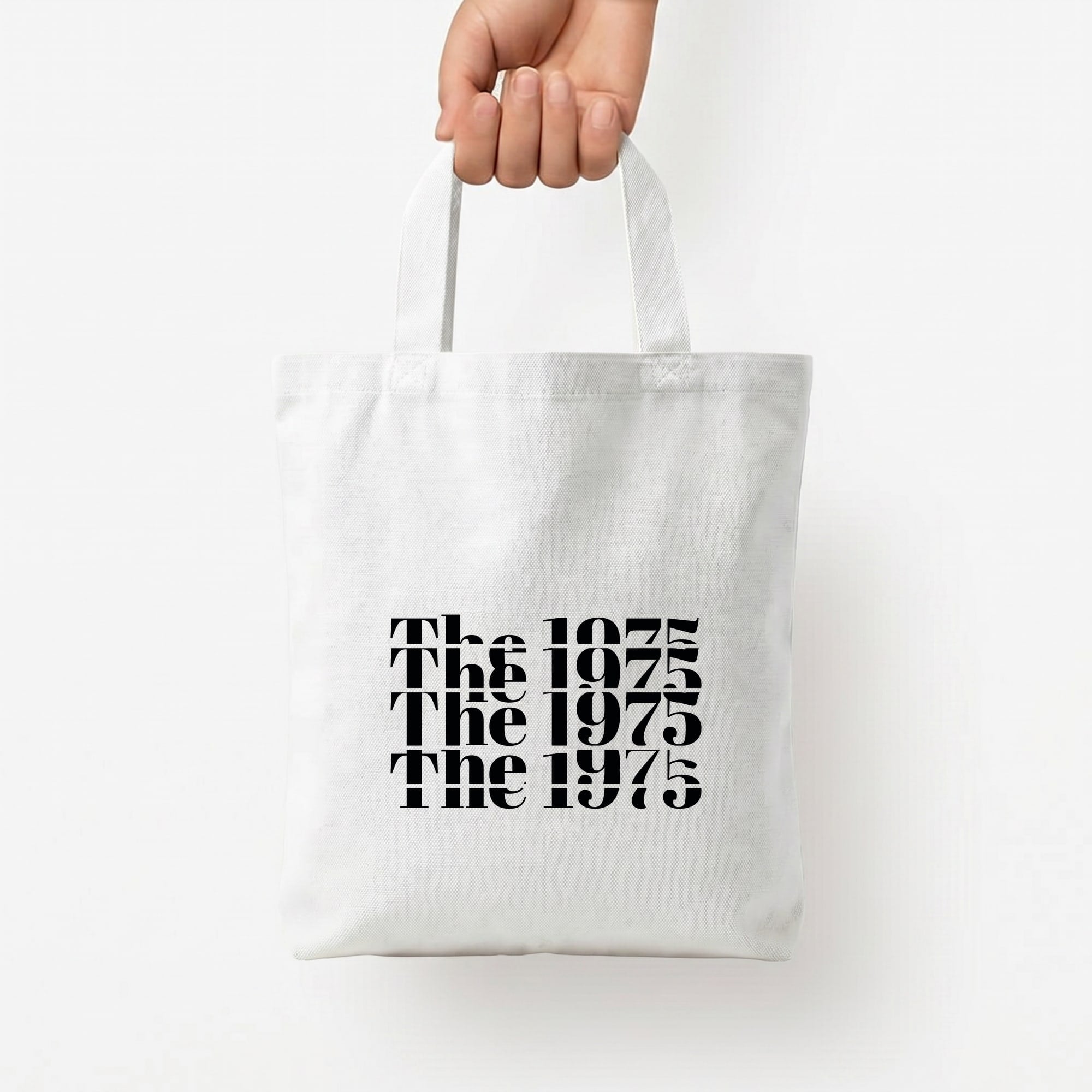 Title - The 1975 Tote Bag — White / Small