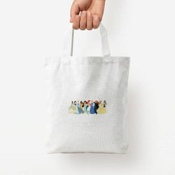Fairytale Princesses Cast Tote Bag — White / Small