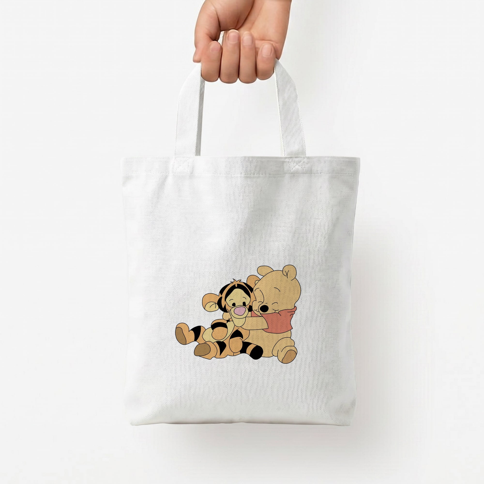 A Hug Said Pooh - Winnie Tote Bag — White / Small