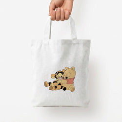 A Hug Said Pooh - Winnie Tote Bag — White / Small