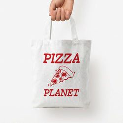 Retro Pizza Planet  Tote Bag — White / Small