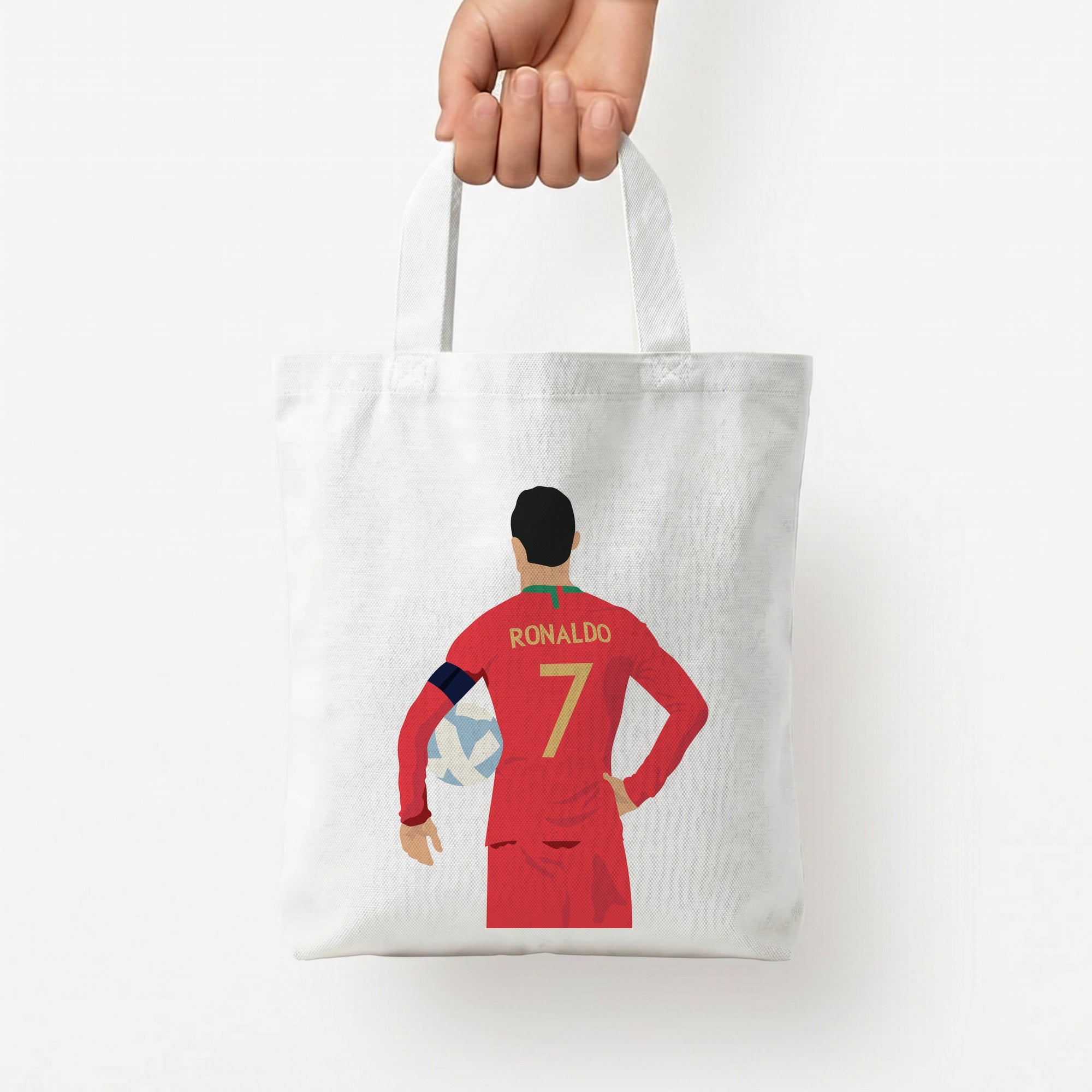 Ronaldo - Football Tote Bag — White / Small