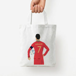 Ronaldo - Football Tote Bag — White / Small