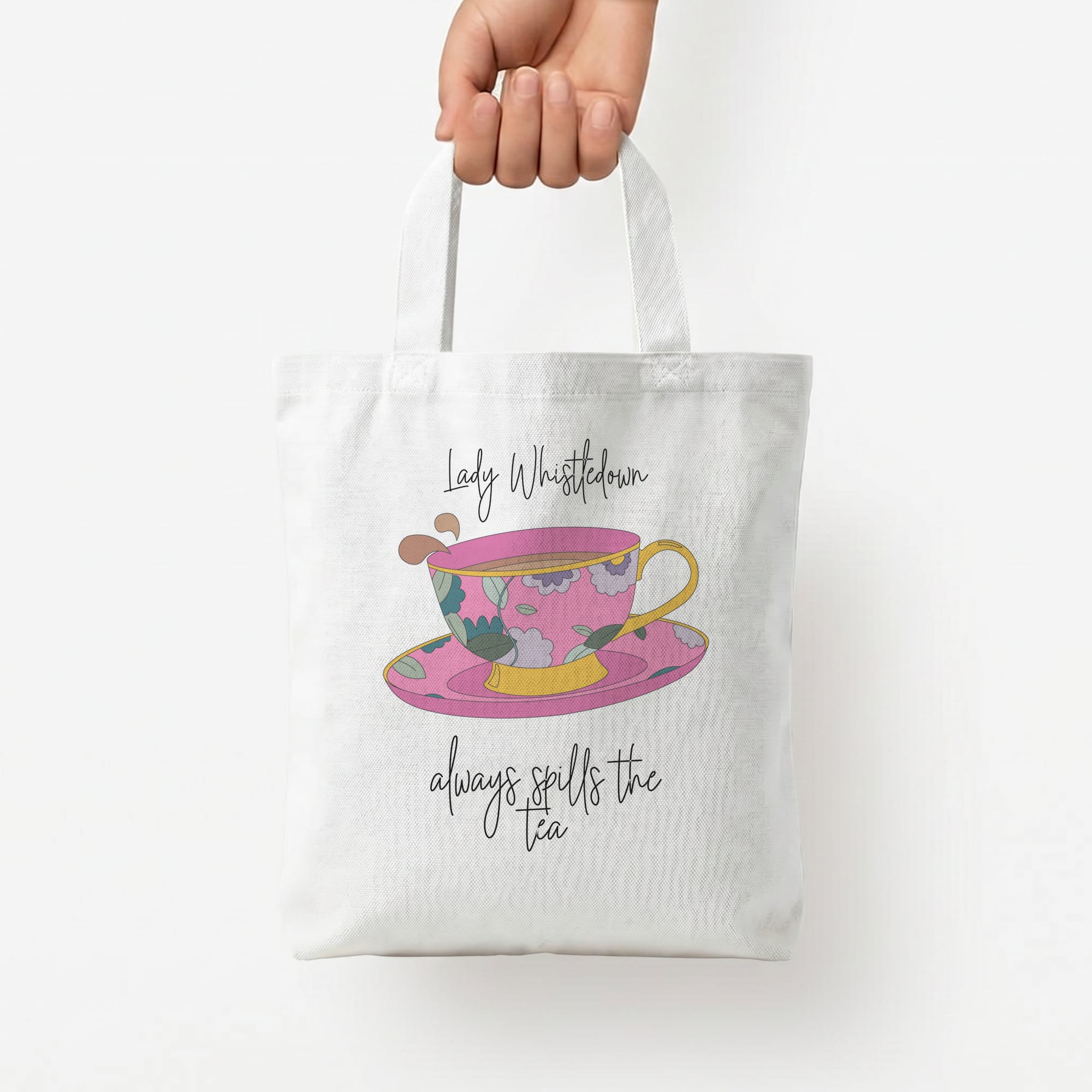 Lady Whistledown Tote Bag — White / Small