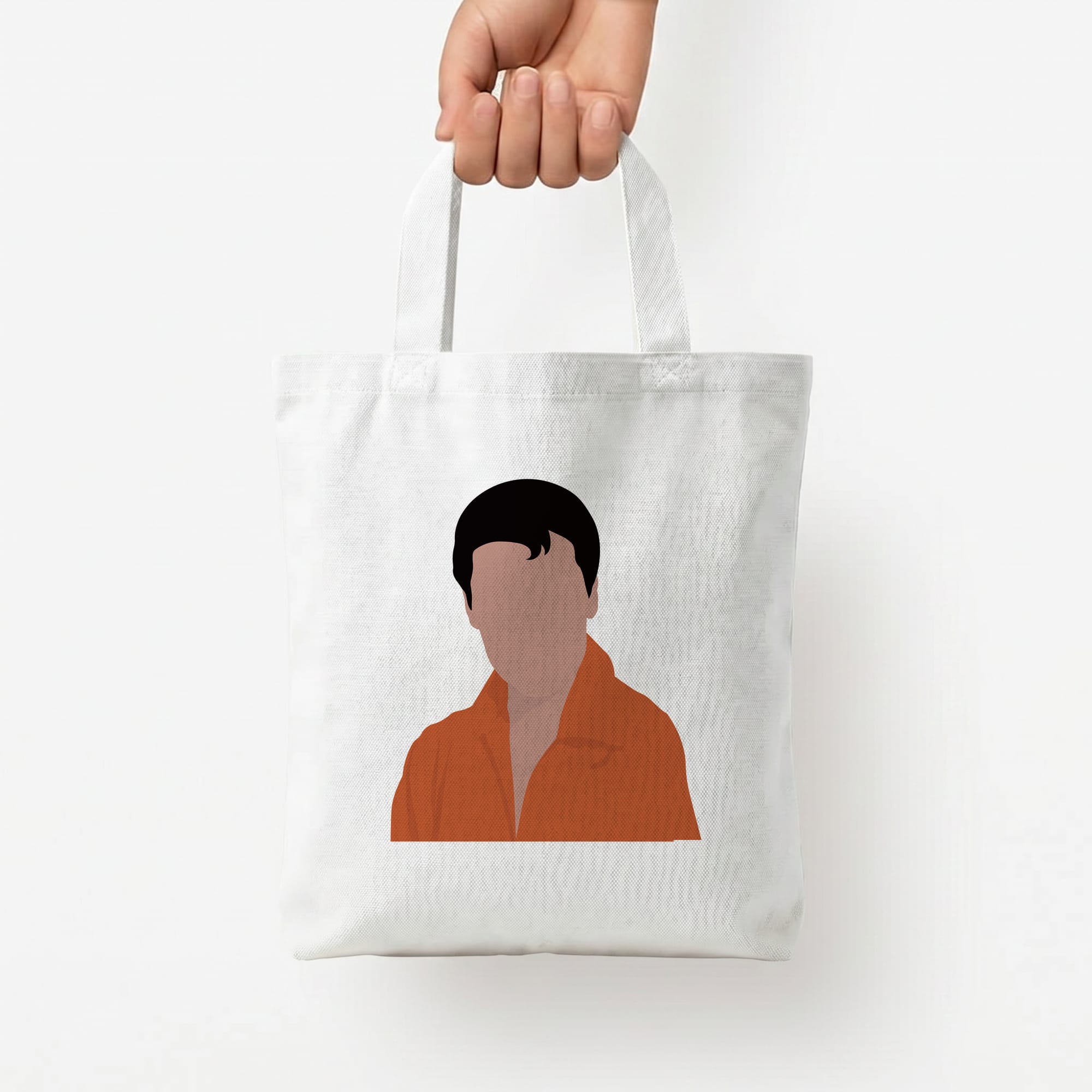 Faceless Elvis Tote Bag — White / Small
