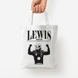 Lewis Red And Gold Tote Bag — White / Small