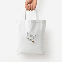 Messenger Owl Hedwig Tote Bag — White / Small