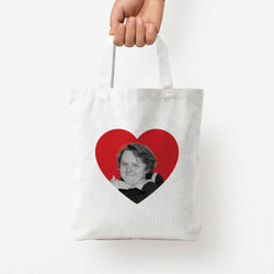 Love Lewis Tote Bag — White / Small