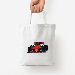 F1 Car  Tote Bag — White / Small
