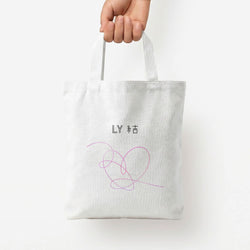 LY Heart - K Pop Tote Bag — White / Small