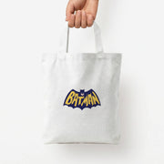 Bat Superhero Purple Logo Tote Bag 4